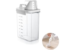 ACTIUSIS Pudełko do przechowywania środków piorących, pudełko na środek piorący do zmiękczacza, do przechowywania proszku do prania, do stosowania w detergentach, płynnych środkach piorących i perełkach