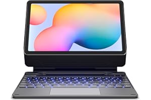 Dexnor Keyboard Case for Samsung Galaxy Tab S6 Lite 10.4 Inch Case with Keyboard Magnetic Floating Cantilever Stand Multi-Touch Trackpad Wireless Backlit S Pen Holder for Tab S6 Lite 2024/2022/2020