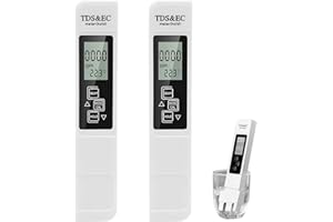 COALWOP 2 x TDS Meter for Drinking Water 3 in 1 TDS/EC ppm Meter Water LCD Digital Water Quality Tester Water Tester Water Tester Water Tester High Accuracy for Pool, Drinking Water, Aquarium, Swimming Pool