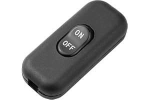 MELLBREE Interrupteur à cordon, interrupteur à bascule, interrupteur intermédiaire, interrupteur à câble, 6 A, 250 V, pour câbles à 2 et 3 fils, compatible avec tous les types de lampes électriques, lampes de