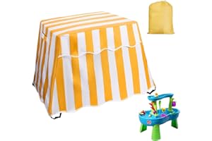 MIFXIN Copertura per tavolo d'acqua per bambini, adatta per tavoli da giardino Step2, per acquazzoni a pioggia, laghetti, patio, impermeabile, antipolvere, anti-UV, per bambini da 1 a 3 anni (Giallo)