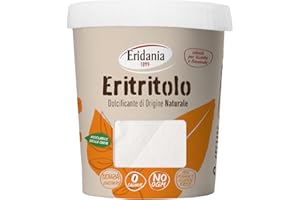 Eridania Eritritolo, Dolcificante di Origine Naturale, Sostituto dello Zucchero, per Ricette e Bevande, per Addolcire Frutta Fresca, Dolci, Yogurt, Senza Calorie e OGM, Per Vegani, Gluten Free, 400 g