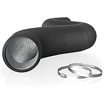 VIVOSUN 8 Inch Air Carbon Filter Geurcontrole met Australië Virgin Charcoal voor inline ventilator, kweektent geurschrobber, voorfilter inbegrepen, omkeerbare flens 8 x 20, zwart