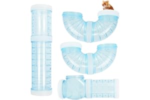 Haisheng 1Set Tunnel Haustier Tunnel Hamster Cage Tubes DIY Kreative Verbindung Tunnel Transparent Tunnel für Käfig Expansion Röhren Rohrverbindung Sport Blau Tunnel Klein Haustier