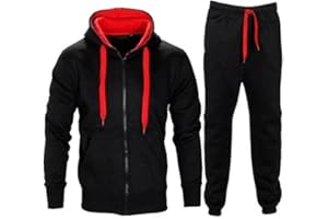 Parsa Fashions® Kids Boys Girls Tracksuit CONTRAST Set Full Sleeve Fleece Zipper Hoodie Top Bottoms Jogging Joggers Gym School - Sizes in Age 7/8 9/10 11/12 13 Years