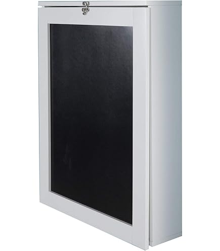 Inklapbare wandtafel met schoolbord en plank bruin ML design - ML