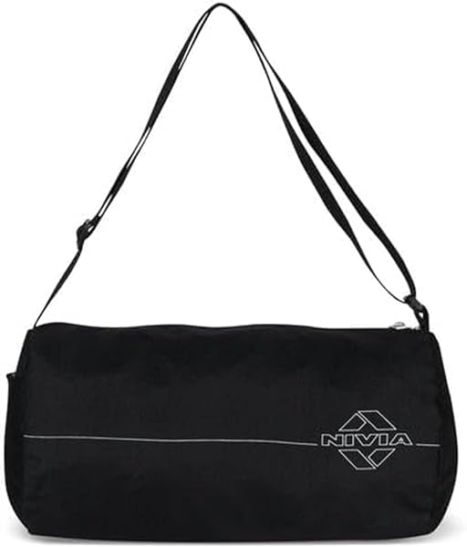 Nivia Basic Polyester Duffle Bag for Men & Women, Side Mesh Pocket, Workout & Training Bag, Suitable for Gym, Fitness, Sports & Travel with Adjustable Shoulder
