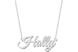 UMAGICBOX Exquisite Personalized Name Necklace|Choose from 14 Font Styles|Customizable 18K Gold Plated Stainless Steel & Sterling Silver Pendant|Unique Gift for Her