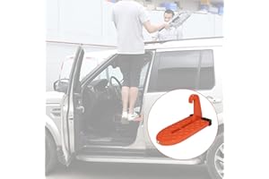 CATPAW Car Door Step, Vehicle doorstep foot pegs Foldable Roof Rack Universal Auto Latch Hook U Shaped Pedal with Safety Hammer Rubber Pad for Most SUV,RV, Truck Rooftop Ascend Climb Accessory