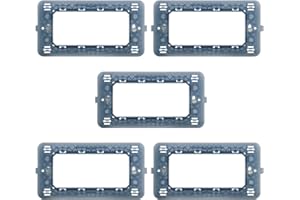 CILIA Supporto Compatibile Con MATIX, Supporto Per Scatola 502 503 504 507, Supporti in Plastica per Interruttori e Prese, Supporto 2/3/4/6 Moduli (5 Pezzi Azzurro Chiaro, 4 Moduli)