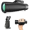 Usogood 12X52 Monocular Telescope, Monoculars for Adults High Power with BAK4 Prisms and FMC Lens, Compact Life Waterproof Monocular for Bird Watching Gifts Hiking Camping with Hand Strap