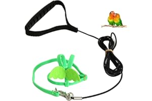 BAOFUYA Bird Harness and Leash Kit, Bird Flying Harness Pet Bird Harness Leash Rope for Conures Budgerigar Lovebird Cockatiel Mynah