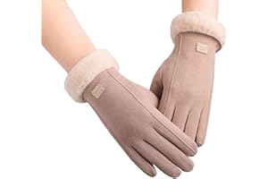 SamHeng Guantes Termicos Mujer Invierno, Guantes Mujer Invierno Tactil, Guantes Cálidos con Forro Polar para Conducción Correr Senderismo Esquiar Aire Libre Frio Guantes
