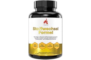 ‎VAVU NUTRITION neu: VAVU® Stoffwechsel-Formel - 19 abgestimmte Inhaltsstoffe als Komplex mit Ingwer, Rotklee, L-Lysin, Vitaminen und Zink¹ für den Makronährstoff- & Fettsäurestoffwechsel - 120 vegane Kapseln