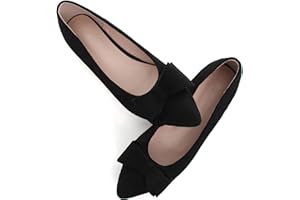 SAILING LU Bow-Knot Ballerinas Damen Spitzer Zehenbereich Flache Schuhe Wildleder Kleid Schuhe Tragen für die Arbeit Slip On Mokassins