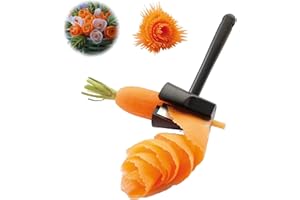 Norhogo Coupe-légumes décoratif en spirale pratique pour les fleurs de carottes, légumes en spirale, décoration d'assiette, de cuisine créative, fraiseuse de fruits, légumes, trancheuse de concombre,