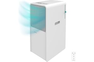 Cecotec Climatizzatore Portatile ForceClima 7150 Style. 7000 BTU, area di copertura 20 m2, 2 velocità, Telecomando, Display a LED, 4 modalità di funzionamento, Timer, Ruote a 360º