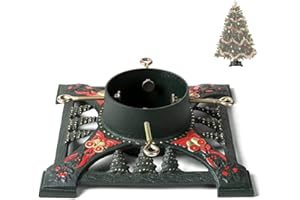 Ventray Soporte para Árbol de Navidad con Depósito de Agua, Clásico y Resistente Soporte Universal para Árbol de Navidad Troncos Artificiales Base de Pino para Árboles Reales, Rojo