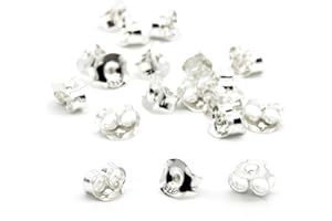 NaturSchatulle Ohrstecker Butterfly Verschluss 100% Sterling Silber 925 I 2 Paar I Ohrstopper Basteln Selber Machen Pousetten Schmuckherstellung