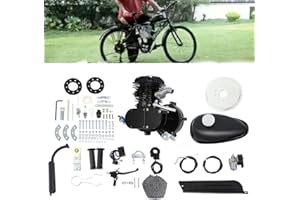 CITZOOSARL 80CC Motor 2 tiempos motor gasolina pedal gasolina gas motor kit de conversión de bicicleta para bicicleta motorizada (80CC-Negro)
