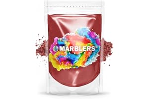 MARBLERS Red Mica Powder [Deep Red] 3oz (85g) | Cosmetic Grade | Epoxy Resin Pigment | Dye | Non-Toxic, Vegan, Cruelty-Free | Lip Gloss, Nails, Body Butter | Bath Bomb, Candle & Soap Making