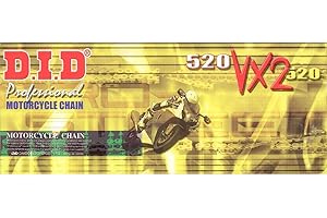 D.I.D DID Kette 520 VX2 X-Ring doppelt verstärkt gold 130 Glieder offen Clipschloss