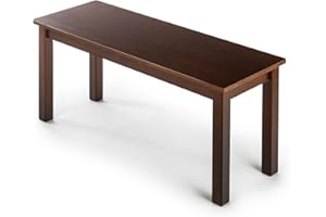 ‎ZINUS ZINUS Juliet 100 cm lange Holzbank | Essbank aus Massivholz im Farbton Espresso | Einfache Montage