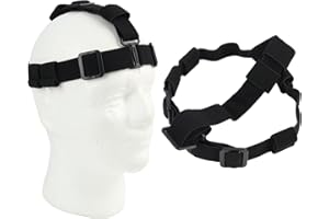 Jecdfs Bandeau pour Lampe Frontale LED, Sangle de Remplacement Réglable, Bandeau Élastique en Nylon pour Activités Extérieures, Camping, Randonnée, Pêche, Lampe de Poche Mains Libres, Noir