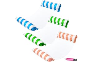 TYMYP Pool Floats Hammock, 4-in-1 Multi-Purpose Inflatable Hammock(Saddle, Chair, Hammock, Drifter) with a Manual Air Pump Pool Inflatable Water Lounge Party Toys for Adults Kids