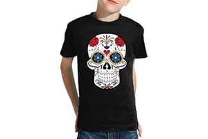 the Fan Tee Camiseta de NIÑOS Skull Calavera Mexico Halloween 041