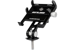 CalmGeek Uniwersalny uchwyt na telefon komórkowy 3,7-7,2", regulowany aluminiowy uchwyt na telefon komórkowy na motocykl i rower górski (czarny G95)