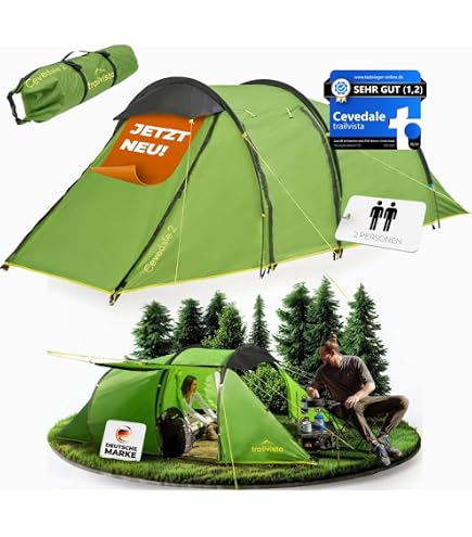 High Peak Ancona 4.0 Zelt grau/grün 2022 Campingzelt Sport & Freizeit