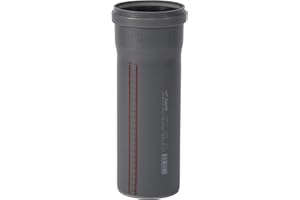 Ostendorf HTsafe - Tubo HT con manicotto DN 110 mm, 250 mm, colore: Grigio