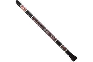 TIGER Didgeridoo World Rhythm Didgeridoo australien peint à la main - Cosmic, MDI003 Noir