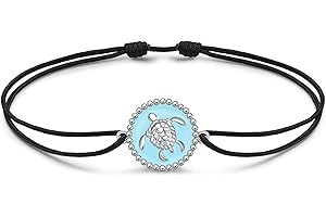 JENDEAR SHINE Bracelet de Cheville pour Femme, Bracelet de Cheville en Chaîne de Corde Fait Main en Émail en Argent Sterling 925, Mignons Bijoux de Cheville de Plage d'été