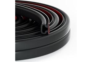 MRSHANG Draught Excluder for Doors, D-Shape Rubber Door Seal Strip, Self-Adhesive Draft Excluder Weather Stripping for Door Frame Windows Soundproof Insulation, Suit for 2.5 to 5.5mm Gap (Black, 7M)