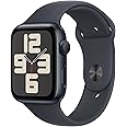 Apple Watch SE (2nd Gen) GPS 40mm Smartwatch with Midnight Aluminium Case with Midnight Sport Band - S/M. Fitness and Sleep Trackers, Crash Detection, Heart Rate Monitor, Retina Display