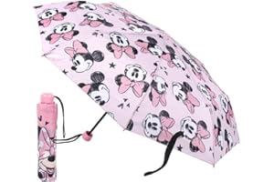 CERDÁ LIFE'S LITTLE MOMENTS - Parapluie PliableFille de Minnie Mouse - Ouverture Manuelle avec Mécanisme Anti-Vent et Protection aux Baleines pour Plus de Sécurité - Licence Officielle Disney