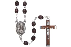 Holyart Rosewood Beads Mother of Lourdes 5mm Rosary Beads
