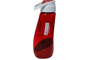 Kurgo Gourd Wasserflasche und -napf für Hunde, PVC- und BPA-frei, Fassungsvermögen: 750 ml Flasche, 250 ml Napf, Rot