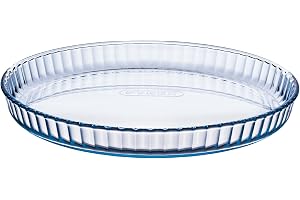Pyrex 812B000 baka och njut av glas Quiche Flan maträtt hög motstånd, 25 cm