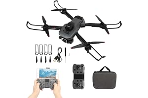 Vikbar Quadrocopter Drönare, 4K HD Kamera 50x Zoom, FPV-överföring, 4-vägs Hinderdetektering, Intelligent Svävhöjd, Med Transportväska