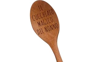 STERLING JAMES CO. Cucchiaio di Legno Inciso al Laser "Il Cucchiao Magico Del Nonno", Idee Regalo Nonno, Decorazioni Cucina, Regali Nonno