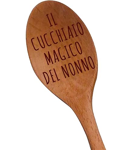 Cucchiaio Da Cucina In Legno Teemando Con Incisione Laser Trifoglio Fortunato - Fatto A Mano In Germania - 4