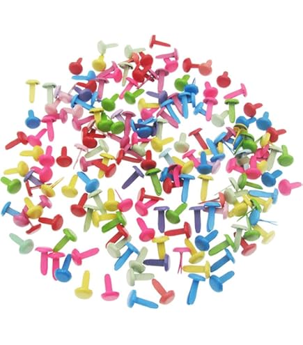 Boîte De 100 Attaches Parisiennes En Laiton - Tête Ronde De 6,5 Mm - Pour Reliure, Carnet, Bricolage