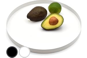 ‎D&D LIVING D&D Living® Deko Tablett Rund Ø 30 cm | Design Dekoteller und Dekotablett aus Metall (Weiß matt)