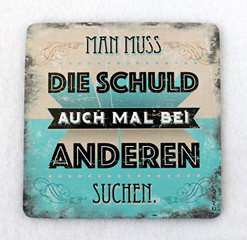4er Set Magnete mit Sprüchen 65 x 65 mm Kunststoff (Variante B) - 5