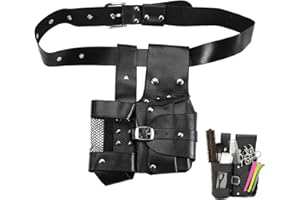 ZOUXO Fryzjer torba biodrowa na narzędzia do strzyżenia włosów, nożyczki, grzebień, torba na biodra, nożyczki do włosów, grzebień, torba na szpilkę, torba na narzędzia fryzjerskie (czarna)