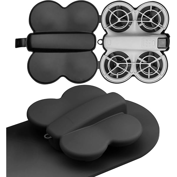 Hesupy Custodia protettiva per DJI Neo, custodia protettiva con moschettone, coperchio aperto, a forma di farfalla, anti-pressione, antigraffio, custodia rigida portatile per droni, Arancione