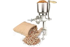 Moulin à grains manuel, broyeur à farine, broyeur à maïs, broyeur à farine grossière et fin réglable pour grains de blé, graines, noix, herbes, café